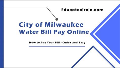 city of milwaukee water bill|milwaukee gov water account information.